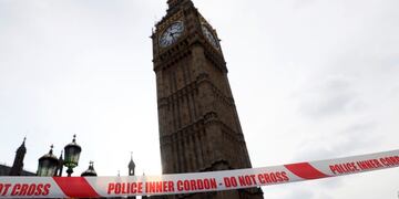 Police tape is seen next to the Houses of Parliament in Westminster the day after an attack, in London, Britain March 23, 2017. REUTERS/Stefan Wermuth