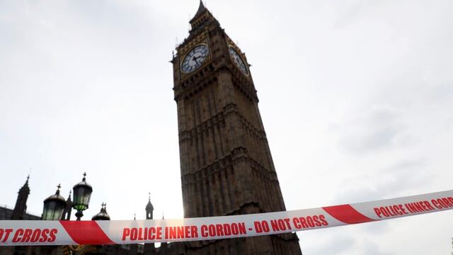Police tape is seen next to the Houses of Parliament in Westminster the day after an attack, in London, Britain March 23, 2017.         REUTERS/Stefan Wermuth