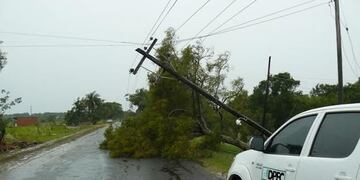 Hallaron a un motociclista inconsciente a la vera de la Ruta 119, con signos de haber sufrido una descarga eléctrica\u002E (Foto: La Dos)