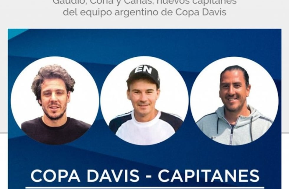 Gaudio, Coria y Cañas, nuevos capitanes argentinos de Copa Davis
