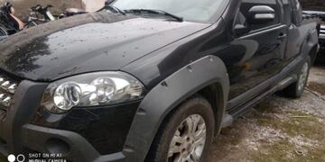 La camioneta de Morla quedó secuestrada en la comisaría para ser peritada\u002E Foto: Policía de San Luis\u002E
