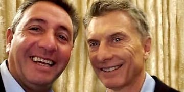 Daniel Salibi con Mauricio Macri\u002E