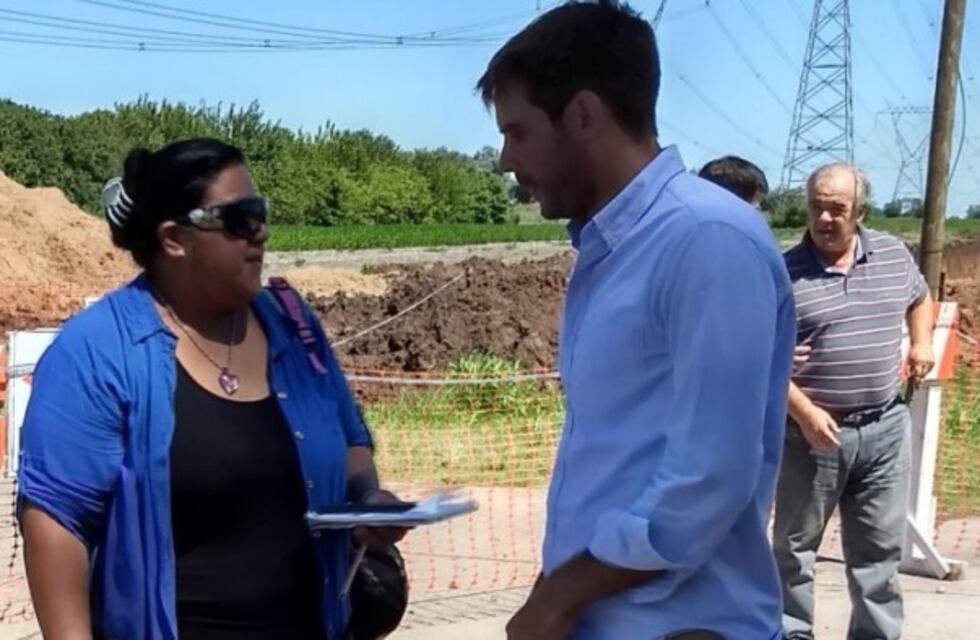 Passaglia supervisó obras en La Cautiva: "Queremos llevar tranquilidad a los vecinos"