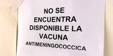 Hay escasez de vacunas contra la meningitis en toda la provincia\u002E (Web)\u002E