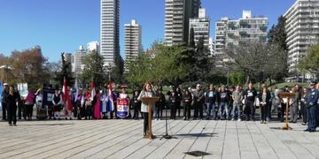 Fein encabezó su última acto oficial como intendenta en el Día de la Virgen del Rosario\u002E (@fedeagraria)