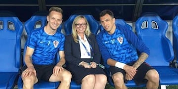 Quién es la mujer que acompaña a la Selección Croata en cada partido