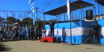 El intendente Raúl Jorge hizo uso de la palabra en el acto oficial de la Municipalidad de  San Salvador de Jujuy con motivo del Día de la Independencia\u002E