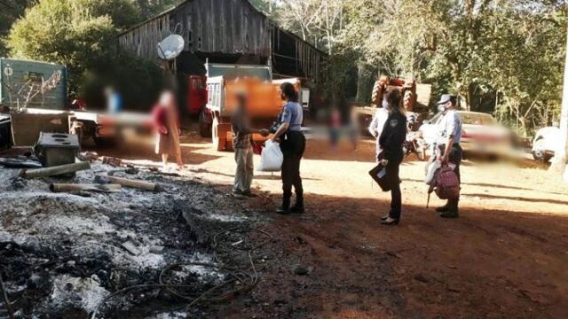 La Policía gestionó una cruzada solidaria para un matrimonio que fue víctima de un incendio en San Martín