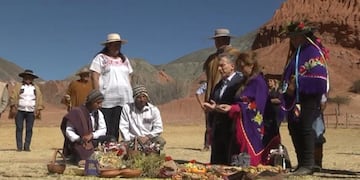Mauricio Macri y Juliana Awada, en Purmamarca, Jujuy