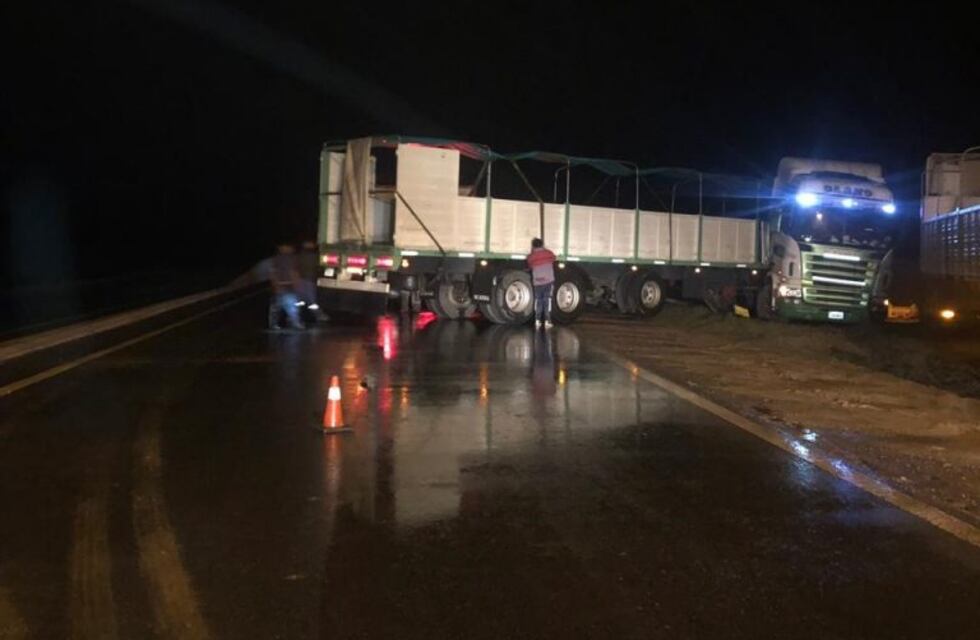 Lozada: se encandiló por las luces de otro vehículo y perdió el control del camión