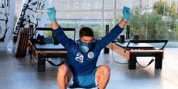 El primer equipo de Godoy Cruz Antonio Tomba regresó a los entrenamiento en forma oficial\u002E