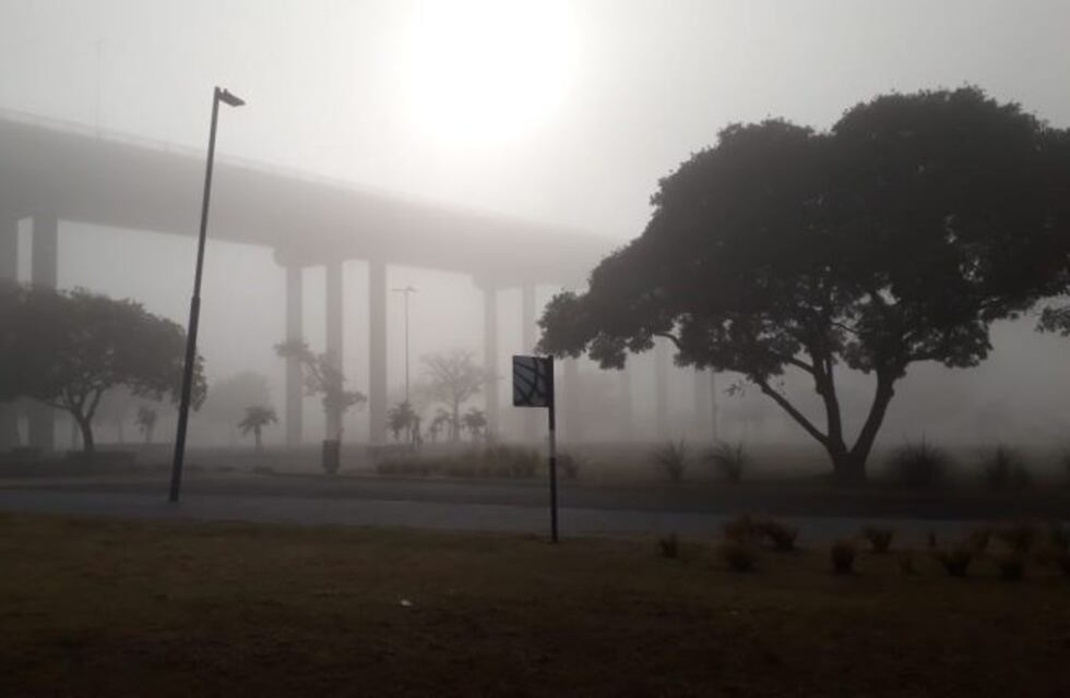 Humedad, neblina y otra vez mucho humo en Rosario