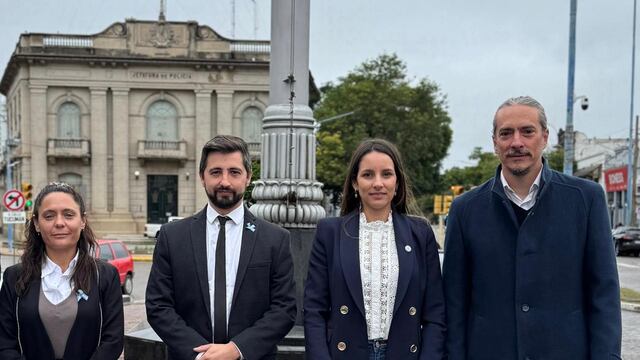 Valeria Soltermam, Juan Senn, Maria Paz Caruso y Martín Racca, el bloque de concejales del PJ de Rafaela