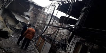 Incendio y robo en el club Sol de Mayo en La Plata