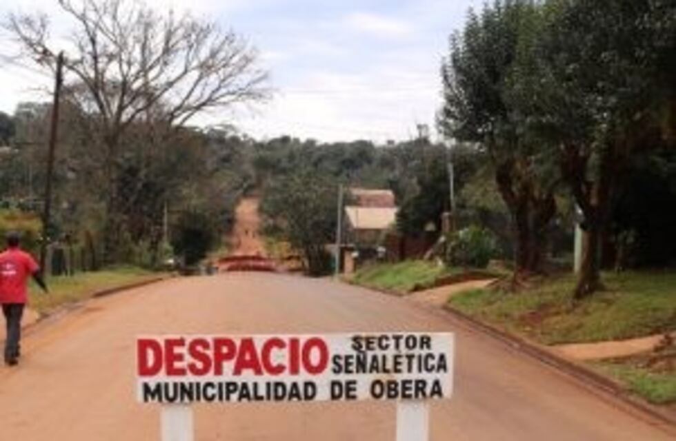 Comenzaron las obras sobre calle Noruega de Oberá