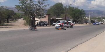 Accidente de dos motos