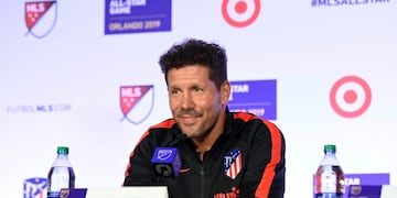 Jul 29, 2019; Orlando, FL, USA; Athletico Madrid manager Diego Simeone during a press conference for the MLS All Star Game at Exploria Stadium\u002E Mandatory Credit: Douglas DeFelice-USA TODAY Sports
