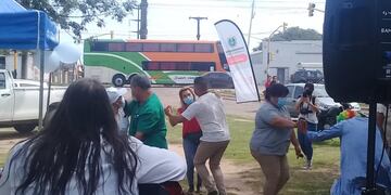 Las parejas de baile se armaron respetando los protocolos.