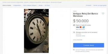 Reloj Banco Mendoza