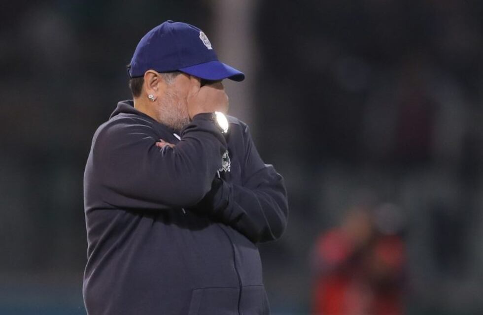 Así vivió Diego Maradona el partido de Gimnasia ante Talleres