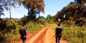 Frontera de Misiones con Brasil patrullada por efectivos de la Policía de Misiones\u002E (Foto Pol\u002E de Mnes,)