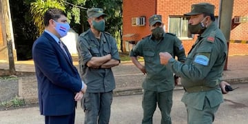 Magno Álvarez estuvo acompañado por los responsables de Gendarmería\u002E