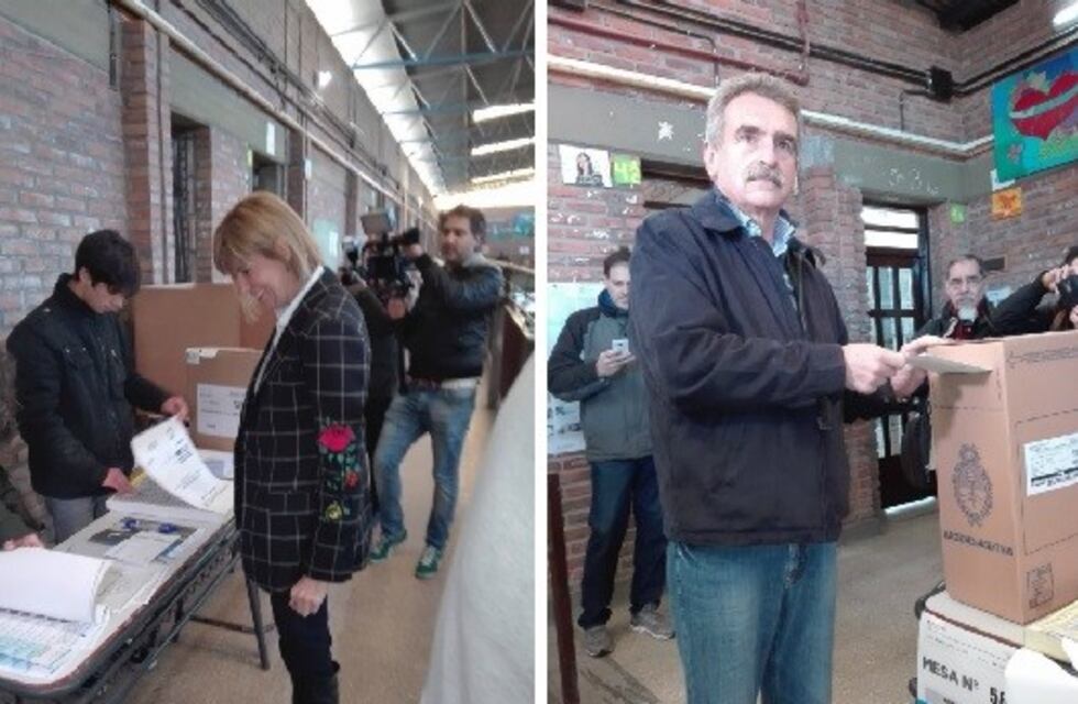 Rivales pero también compañeros: Rodenas y Rossi votaron en la misma escuela