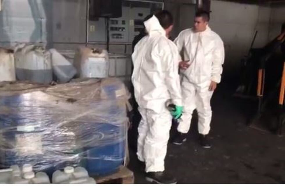 Destruyeron precursores químicos con capacidad para producir más de cuatro toneladas de cocaína