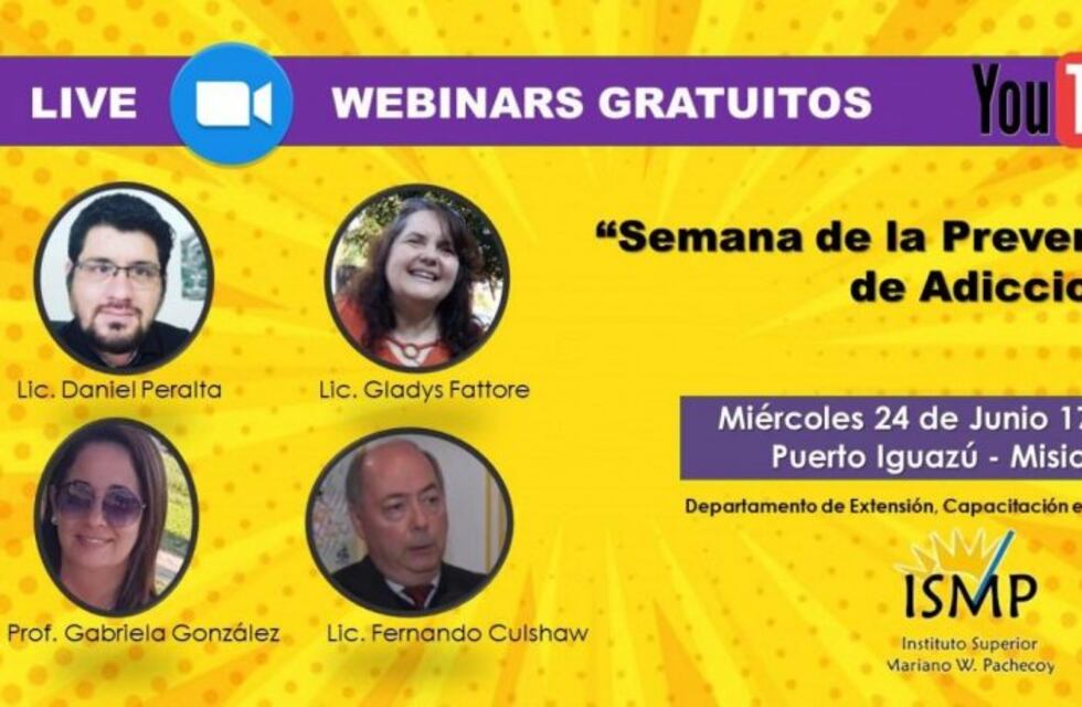 Se realizará una videoconferencia sobre el consumo de alcohol y drogas