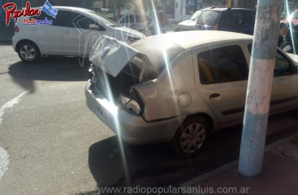 Cuádruple choque en pleno centro de San Luis