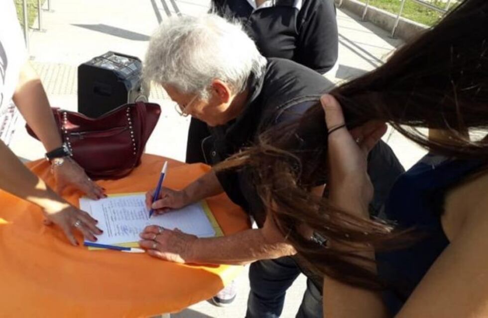 "Panzas que hablan" juntaron firmas frente al hospital de Villa de Merlo