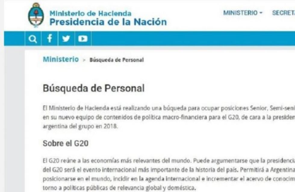 Por la cumbre del G-20, el Gobierno abrió un concurso para contratar economistas