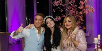 El Polaco, Sol y Karina La Princesita en la fiesta de 15.