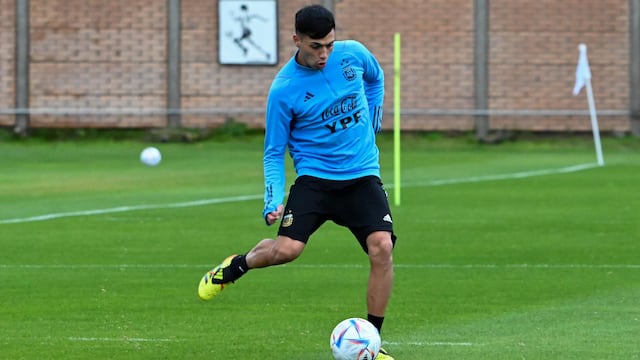 Gerónimo Heredia, uno de los prometedores juveniles de Belgrnao, titular en la Sub-20 de Mascherano (Prensa AFA).