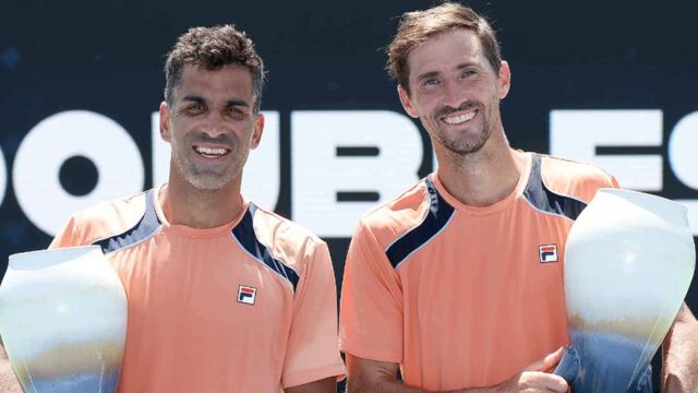 Máximo González, de 40 años, y Andrés Molteni, de 35, escalarán el lunes hasta el Top 10 mundial de dobles. (@ATPTour_ES)