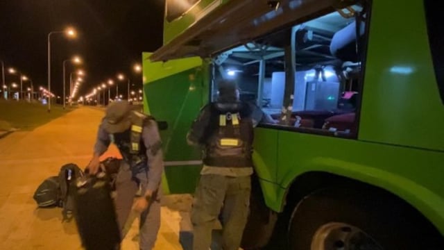 Ómnibus que transportaba marihuana salió de Puerto Iguazú y fue detenido en el paraje Centinela.