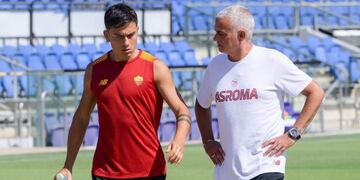 El cordobés Paulo Dybala podría reaparecer este domingo en la Roma, como lo pretende el DT José Mourinho. El sueño de estar en el Mundial toma fuerza. (Prensa Roma).