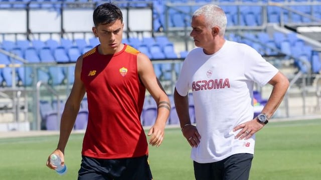 El cordobés Paulo Dybala podría reaparecer este domingo en la Roma, como lo pretende el DT José Mourinho. El sueño de estar en el Mundial toma fuerza. (Prensa Roma).