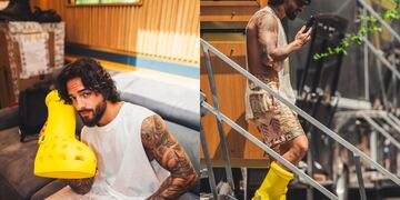Las botas crocs que presentó Maluma. (Fotos de Instagram)