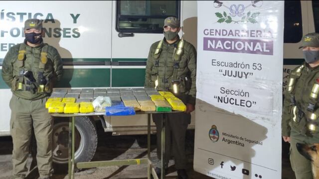 Los paquetes hallados por los gendarmes en el vehículo contenían un total de 39,170 kilos de cocaína.