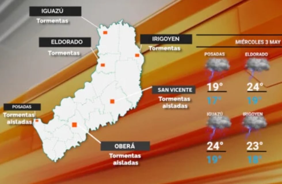 Continúan las lluvias y el mal tiempo durante este miércoles en Misiones