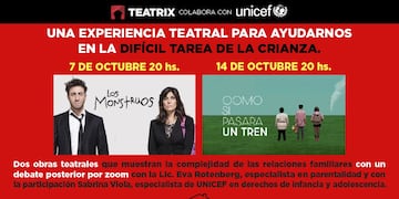 Teatrix presenta una experiencia teatral para reflexionar sobre el desafío de ser madres y padres a beneficio de UNICEF.
