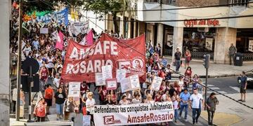 Los docentes realizan este martes y miércoles medidas de fuerza en la provincia\u002E (Nahuel Militano)