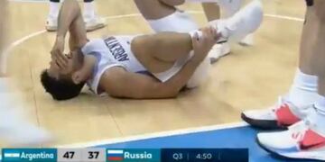Facundo Campazzo se lesionó ante Rusia\u002E