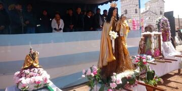 Fiesta en honor a la Virgen del Carmen, en Catua, Jujuy