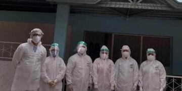 Llegó un equipo para realizar cientos de hisopados