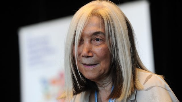 Argentine author Maria Kodama poses during an interview at the 23rd Biarritz International Festival of Latin American Cinema in Biarritz, southwestern France, on October 3, 2014\u002E AFP PHOTO / GAIZKA IROZ\r\n francia Maria Kodama festival internacional de Biarritz autora escritora nota entrevista reportaje
