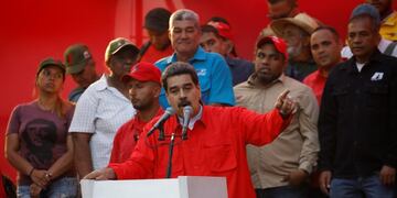 Venezuela's President Nicolas Maduro speaks during a rally in Caracas, Venezuela, May 1, 2019\u002E REUTERS/Fausto Torrealba NO RESALES\u002E NO ARCHIVES
