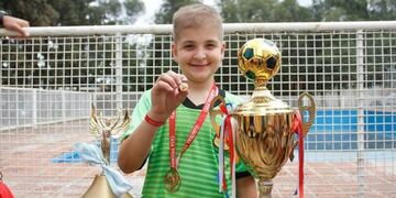 Agustín Casella, el arquero de Corazón de María que superó una difícil enfermedad (Fotos gentileza ElDoce\u002Etv\u002E