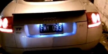 El Audi que atropelló y mató a Damián Orgaz en Rosario\u002E